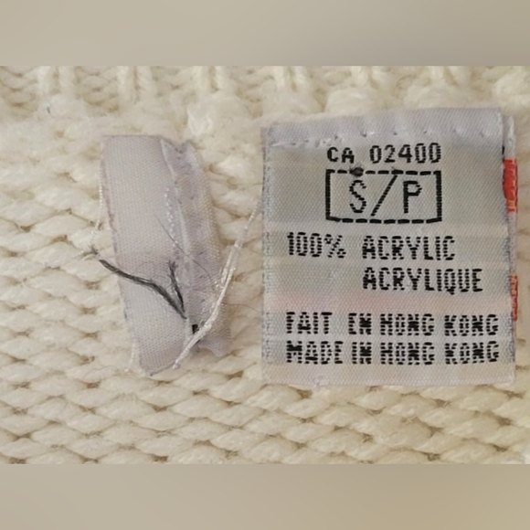 Women's vintage Small knit floral sweater - Picture 3 of 3